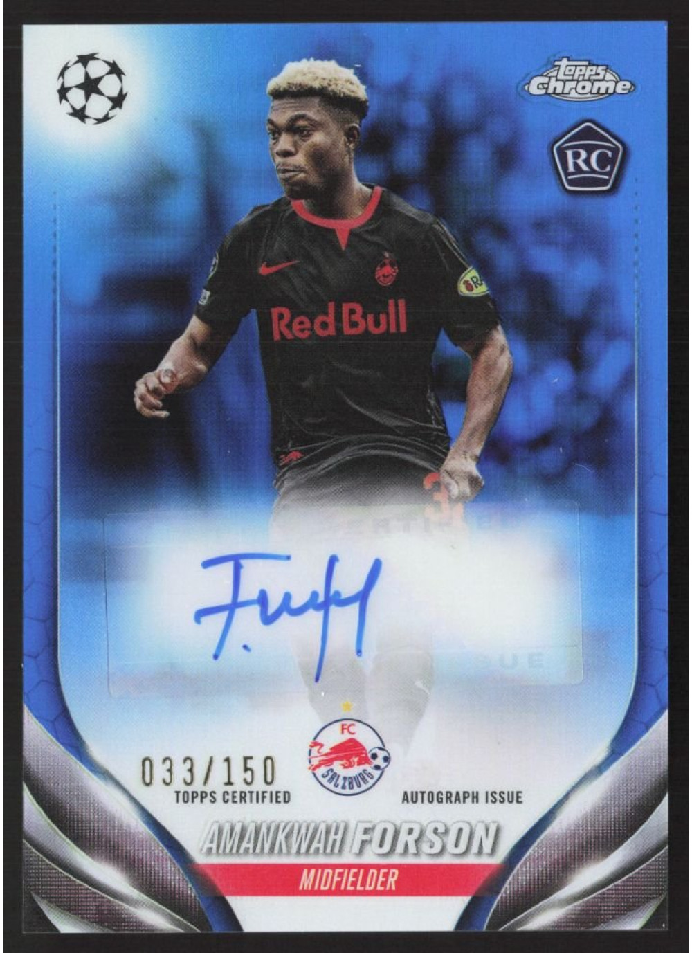 Amankwah Forson, Kartička, Topps Chrome UEFA Club Competitions 2023-24, AUTOGRAPH