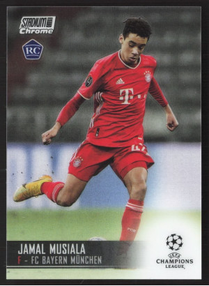 Jamal Musiala, Card, 2020-21 Topps Stadium Club Chrome UEFA Champions League, BASE