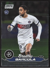 Bradley Barcola, Kartička, 2023-24 Topps Stadium Club Chrome UEFA Club Competitions, BASE