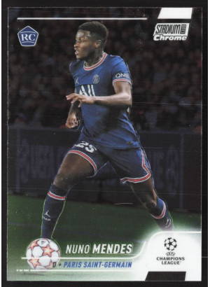 Nuno MendesRC, Card, 2021-22 Topps Stadium Club Chrome UEFA Champions League, BASE