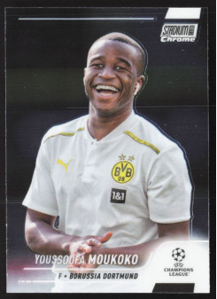 Youssoufa Moukoko, Kartička, 2021-22 Topps Stadium Club Chrome UEFA Champions League, BASE