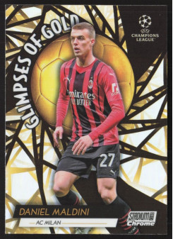Daniel Maldini, Kartička, 2021-22 Topps Stadium Club Chrome UEFA Champions League, INSERT