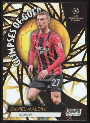 Daniel Maldini, Card, 2021-22 Topps Stadium Club Chrome UEFA Champions League, INSERT