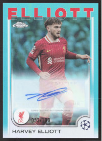Harvey Elliott, Kartička, Topps Chrome UEFA Club Competitions 2024-2025, AUTOGRAPH