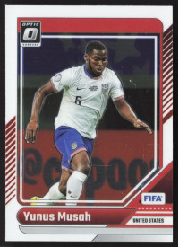 Yunus Musah, Kartička, Panini Donruss Soccer 2024-25, Optic