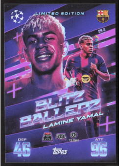 Lamine Yamal, Kartička, 2025-26 Topps Match Attax EXTRA UEFA Champions League, INSERT