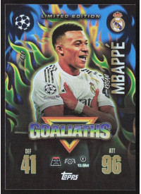 Kylian Mbappé, Kartička, 2025-26 Topps Match Attax EXTRA UEFA Champions League, INSERT