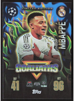 Kylian Mbappé, Kartička, 2025-26 Topps Match Attax EXTRA UEFA Champions League, INSERT