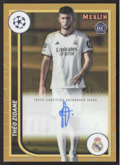 Theo Zidane, Kartička, Topps Merlin Chrome UEFA Club Competitions 2023-24, AUTOGRAPH