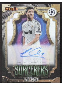 Xabi Alonso, Kartička, Topps Merlin Chrome UEFA Club Competitions 2023-24, AUTOGRAPH