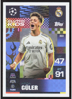 Arda Guler, Kartička, 2025-26 Topps Match Attax EXTRA UEFA Champions League, INSERT