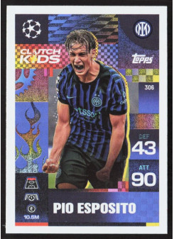 Pio Esposito, Kartička, 2025-26 Topps Match Attax EXTRA UEFA Champions League, INSERT