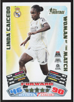 Linda Caicedo, Kartička, 2025-26 Topps Match Attax EXTRA UEFA Champions League, INSERT