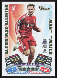 Alexis Mac Allister, Kartička, 2025-26 Topps Match Attax EXTRA UEFA Champions League, INSERT
