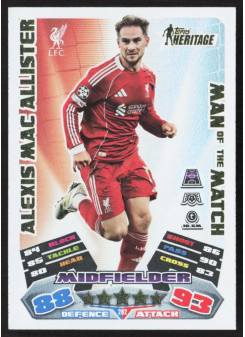 Alexis Mac Allister, Kartička, 2025-26 Topps Match Attax EXTRA UEFA Champions League, INSERT