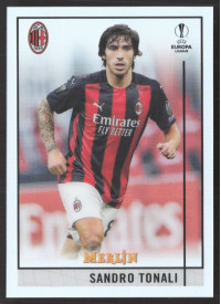 Sandro Tonali, Kartička, Topps Merlin Chrome UEFA Club Competitions 2020-2021, Refractor