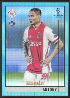 Antony, Kartička, Topps Merlin Chrome UEFA Club Competitions 2020-2021, Aqua Prism