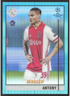 Antony, Kartička, Topps Merlin Chrome UEFA Club Competitions 2020-2021, Aqua Prism