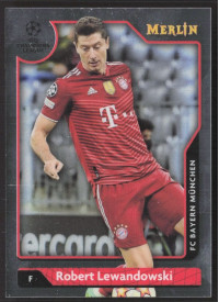 Robert Lewandowski, Kartička, Topps Merlin Chrome UEFA Club Competitions 2021-2022, BASE