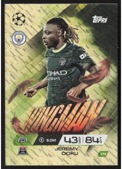 Jérémy Doku, Kartička, 2025-26 Topps Match Attax EXTRA UEFA Champions League, INSERT