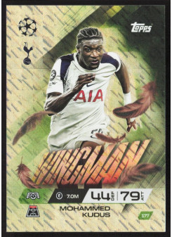 Mohammed Kudus, Kartička, 2025-26 Topps Match Attax EXTRA UEFA Champions League, INSERT