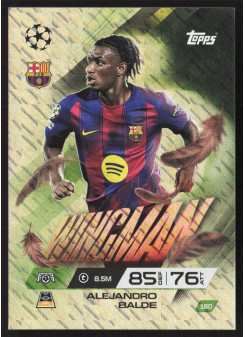 Alejandro Balde, Kartička, 2025-26 Topps Match Attax EXTRA UEFA Champions League, INSERT
