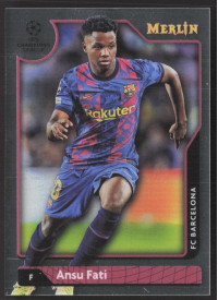 Ansu Fati, Kartička, Topps Merlin Chrome UEFA Club Competitions 2021-2022, BASE
