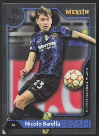 Nicolò Barella, Kartička, Topps Merlin Chrome UEFA Club Competitions 2021-2022, BASE