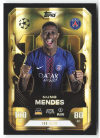Nuno Mendes, Kartička, 2025-26 Topps Match Attax EXTRA UEFA Champions League, INSERT