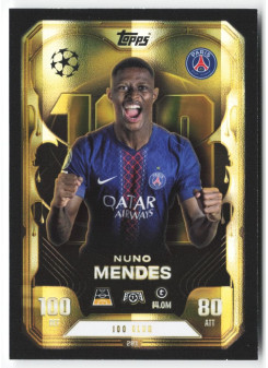 Nuno Mendes, Kartička, 2025-26 Topps Match Attax EXTRA UEFA Champions League, INSERT