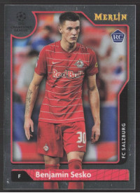 Benjamin Sesko, Kartička, Topps Merlin Chrome UEFA Club Competitions 2021-2022, BASE