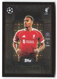 Ryan Gravenberch, Kartička, 2025-26 Topps Match Attax EXTRA UEFA Champions League, INSERT