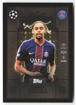 Bradley Barcola, Kartička, 2025-26 Topps Match Attax EXTRA UEFA Champions League, INSERT