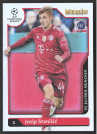 Josip Stanišić, Kartička, Topps Merlin Chrome UEFA Club Competitions 2021-2022, Refractor