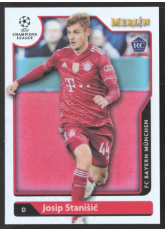 Josip Stanišić, Card, Topps Merlin Chrome UEFA Club Competitions 2021-2022, Refractor
