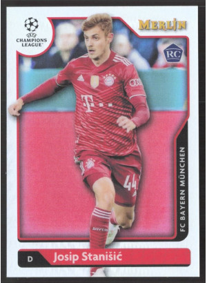 Josip Stanišić, Card, Topps Merlin Chrome UEFA Club Competitions 2021-2022, Refractor