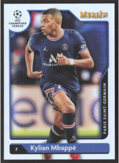 Kylian Mbappé, Kartička, Topps Merlin Chrome UEFA Club Competitions 2021-2022, Refractor