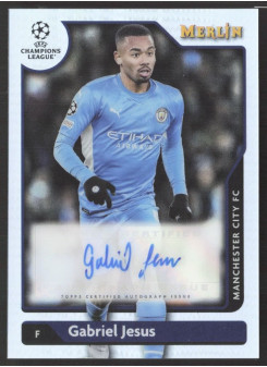 Gabriel Jesus, Kartička, Topps Merlin Chrome UEFA Club Competitions 2021-2022, AUTOGRAPH