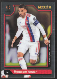 Houssem Aouar, Kartička, Topps Merlin Chrome UEFA Club Competitions 2021-2022, BASE
