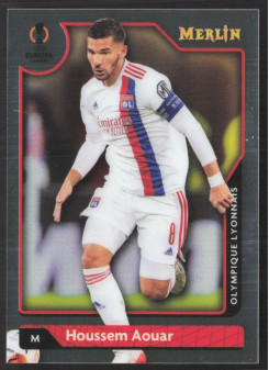 Houssem Aouar, Kartička, Topps Merlin Chrome UEFA Club Competitions 2021-2022, BASE