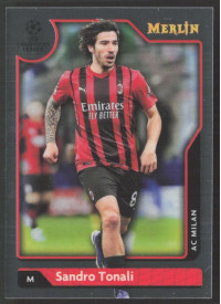 Sandro Tonali, Kartička, Topps Merlin Chrome UEFA Club Competitions 2021-2022, BASE
