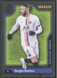 Sergio Ramos, Kartička, Topps Merlin Chrome UEFA Club Competitions 2021-2022, BASE