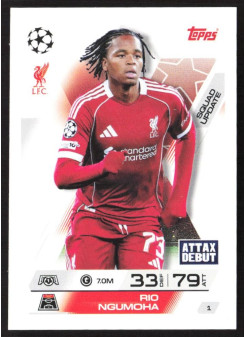 Rio Ngumoha, Kartička, 2025-26 Topps Match Attax EXTRA UEFA Champions League, BASE