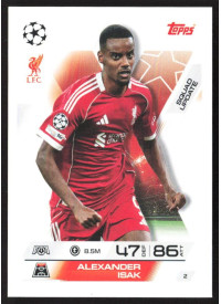 Alexander Isak, Kartička, 2025-26 Topps Match Attax EXTRA UEFA Champions League, BASE