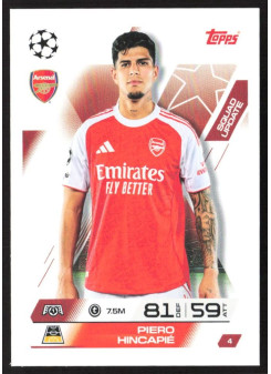 Piero Hincapie, Kartička, 2025-26 Topps Match Attax EXTRA UEFA Champions League, BASE
