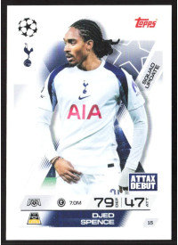 Djed Spence, Kartička, 2025-26 Topps Match Attax EXTRA UEFA Champions League, BASE