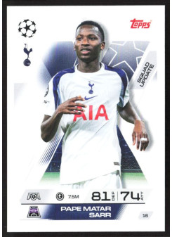 Pape Matar Sarr, Kartička, 2025-26 Topps Match Attax EXTRA UEFA Champions League, BASE