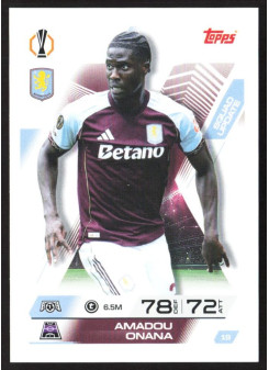 Amadou Onana, Kartička, 2025-26 Topps Match Attax EXTRA UEFA Champions League, BASE