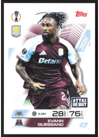 Evann Guessand, Kartička, 2025-26 Topps Match Attax EXTRA UEFA Champions League, BASE
