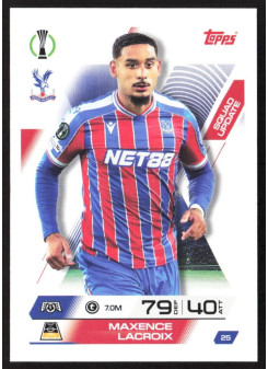Maxence Lacroix, Kartička, 2025-26 Topps Match Attax EXTRA UEFA Champions League, BASE
